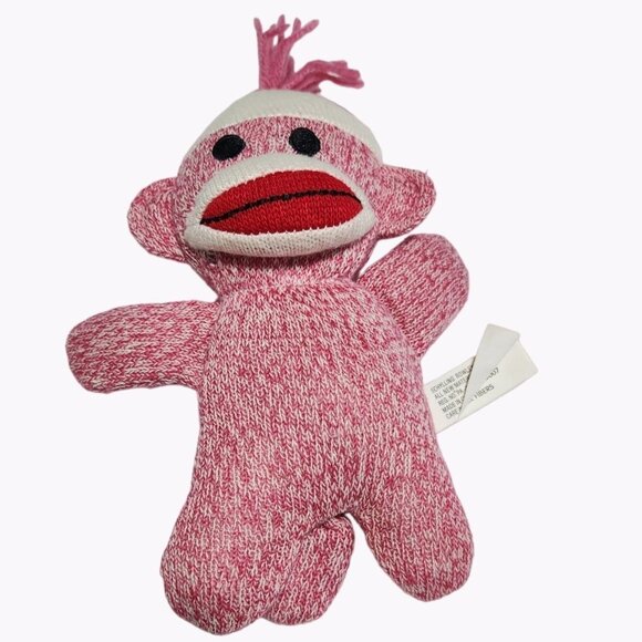 Schylling Rowley Sock Monkey 7 inch Plush Red White Hat Stuffed Animal Toy - Picture 1 of 4